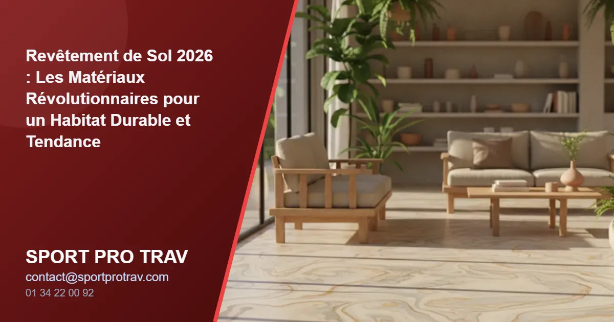 Intérieur moderne avec revêtement sol écologique en résine marbrée tendance 2026 pour un habitat durable